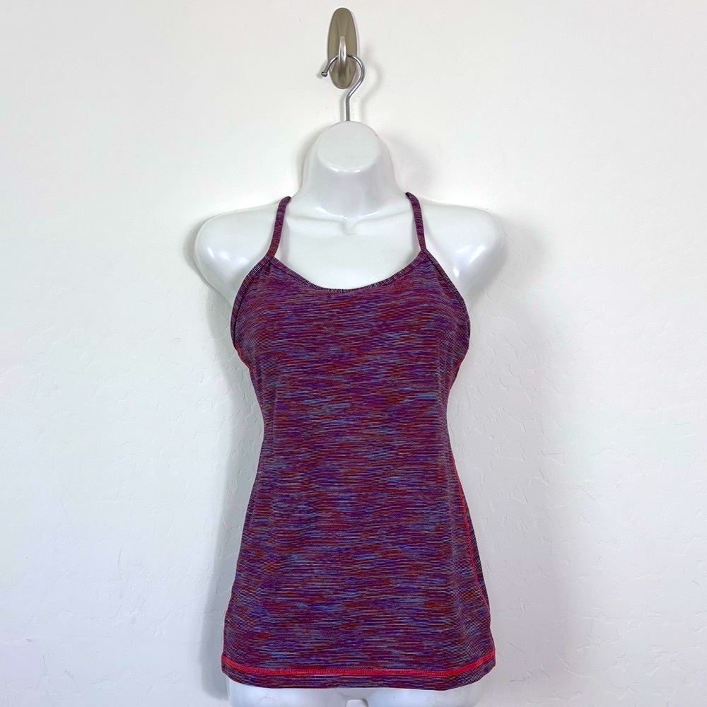 Lululemon Power Y Tank Wee Are From Space Black March Multi Size 6